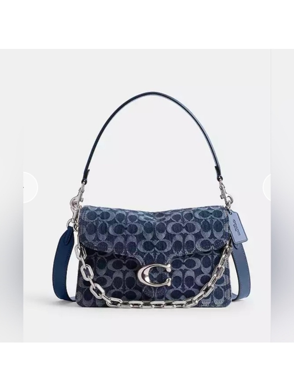 Coach Blue Signature Chain Shoulder Bag